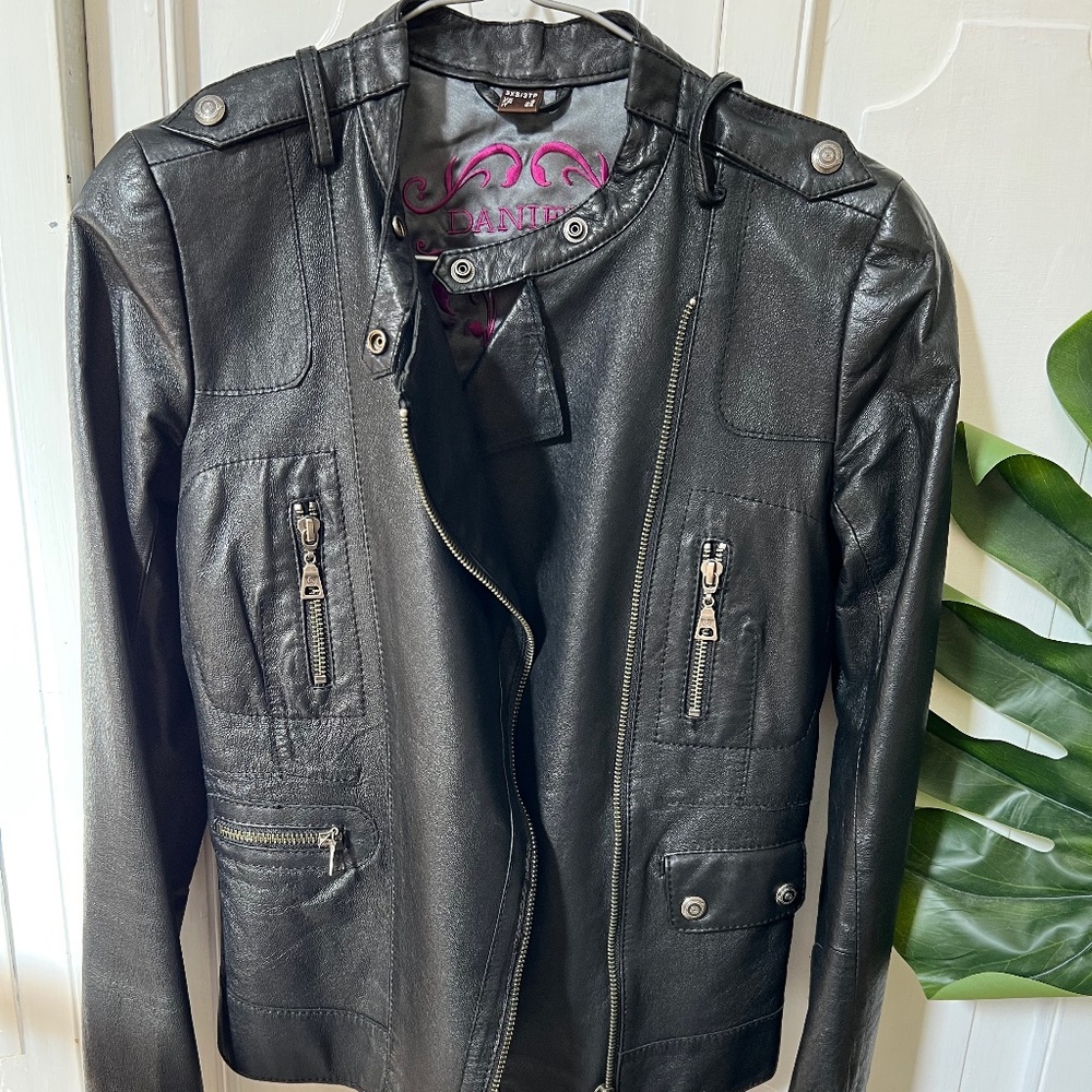 Black Danier moto jacket